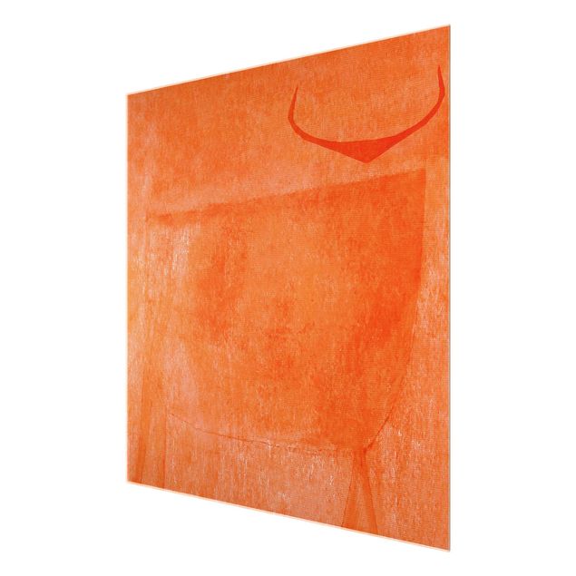 Tableau décoration Taureau Orange
