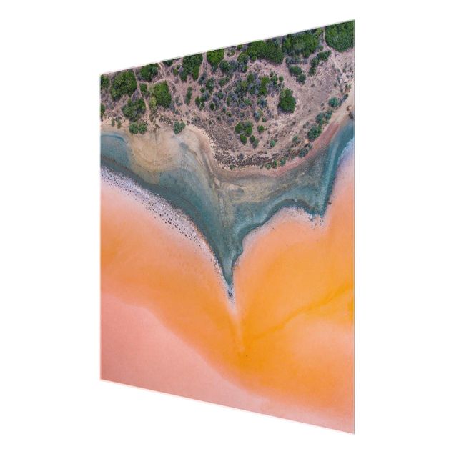 Tableau orange Orange Lake Shore On Sardinia