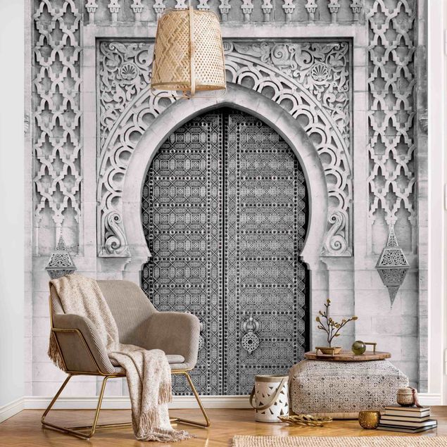 Tapisserie 3d Oriental Gate Black And White