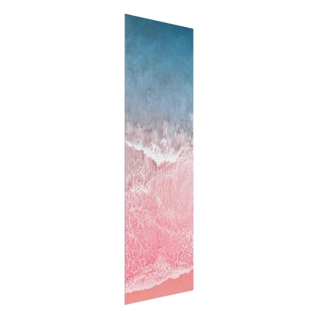 Tableau bord de mer Océan en rose
