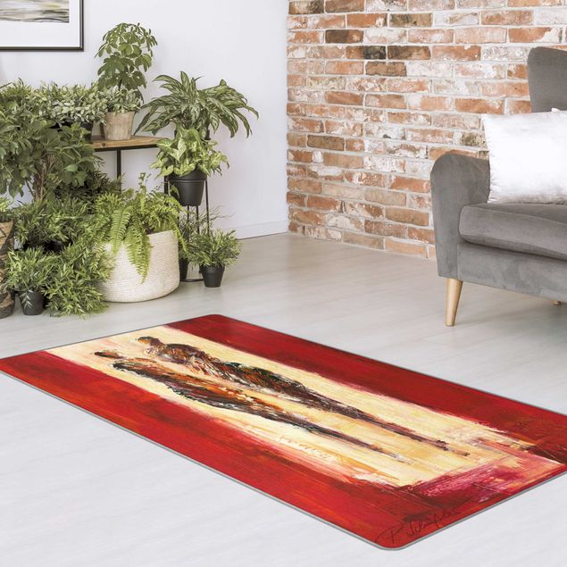 grand tapis salon Couple In Red