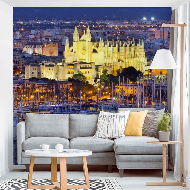 Déco murale cuisine Palma De Mallorca City Skyline et Port