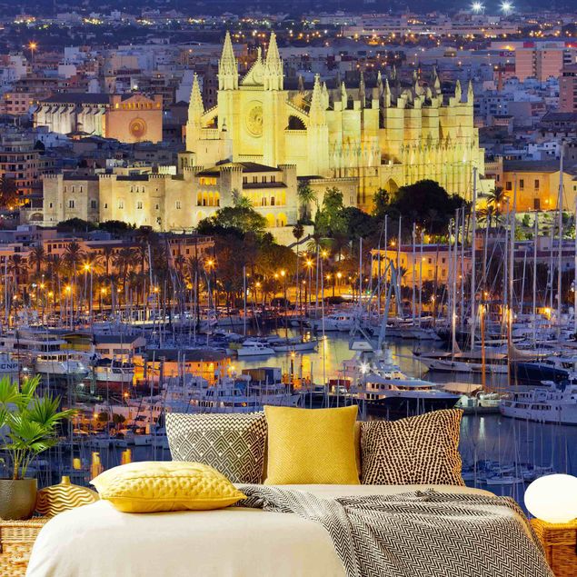 Tableaux de Rainer Mirau Palma De Mallorca City Skyline et Port