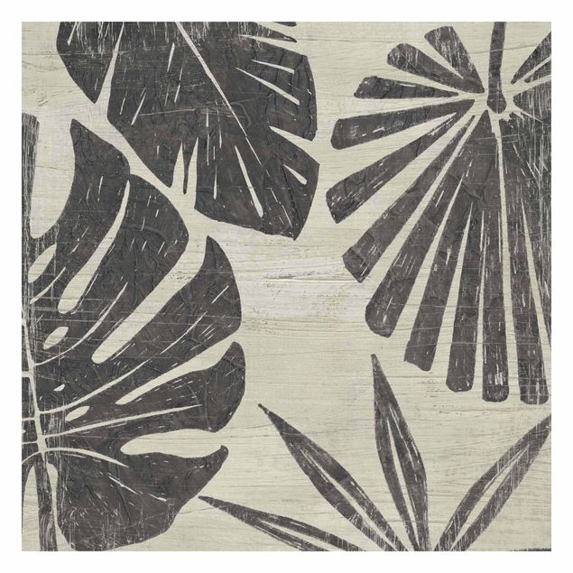 Papier peint - Palm Leaves Light Grey Backdrop