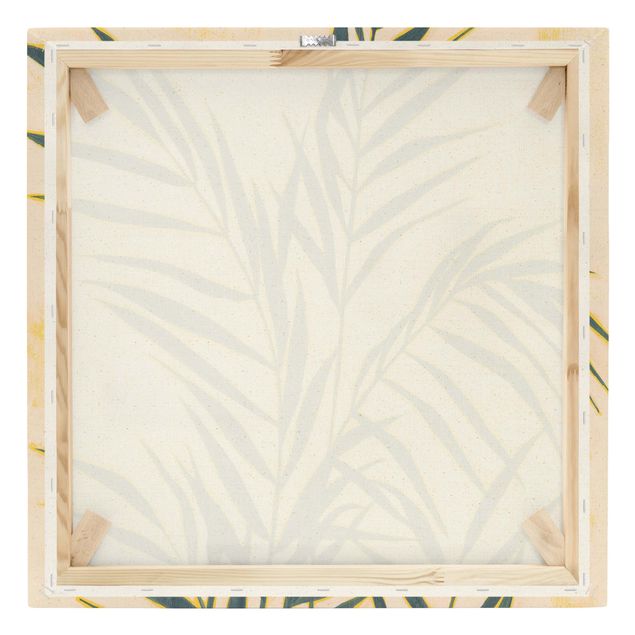 Tableau sur toile naturel - Palm Fronds In Sunlight - Carré 1:1