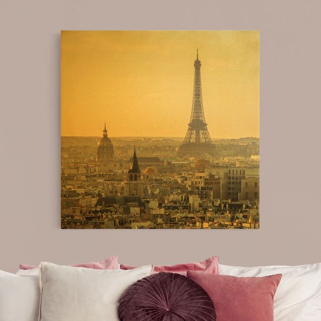Tableau ville du monde Paris à l'aube