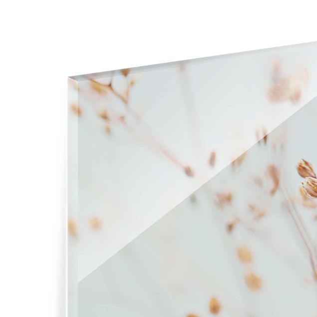 Glass print - Pastel Buds On Wild Flower Twig