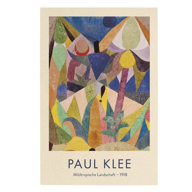 Tableau multicolore Paul Klee - Paysage tropical doux - Édition musée