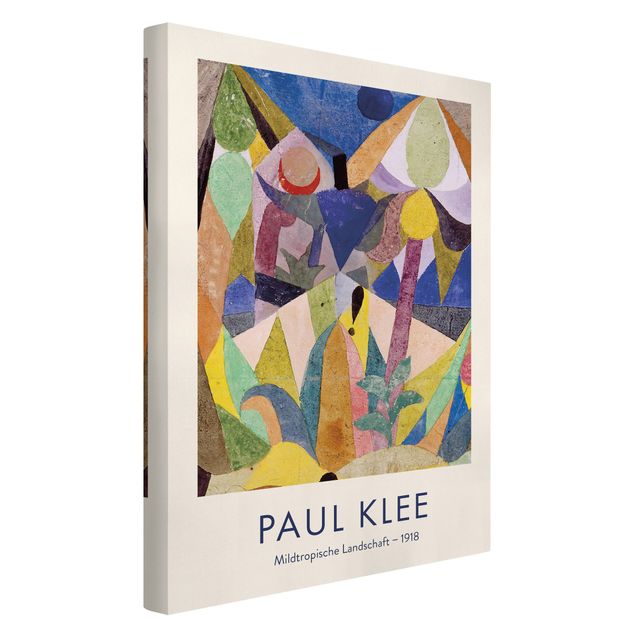 Reproduction tableau impression sur toile Paul Klee - Mild Tropical Landscape - Museum Edition