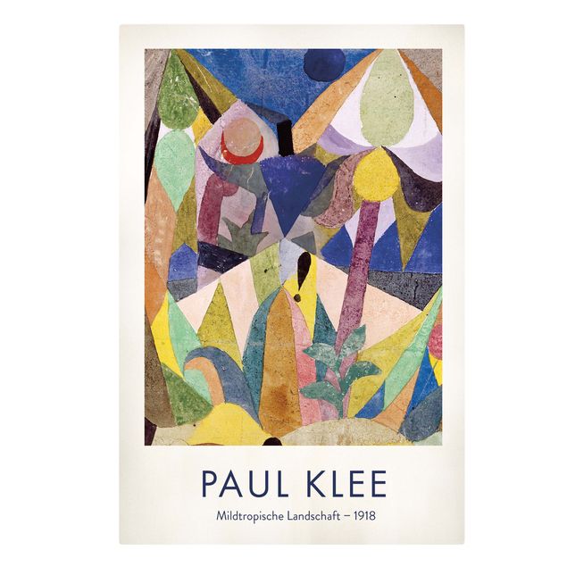 Tableau multicolore Paul Klee - Mild Tropical Landscape - Museum Edition