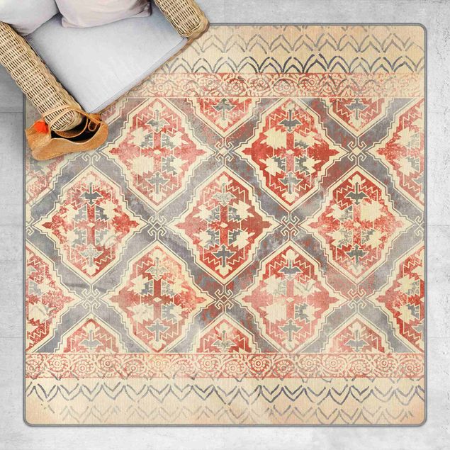 tapis modernes Persian Vintage Pattern In Indigo II