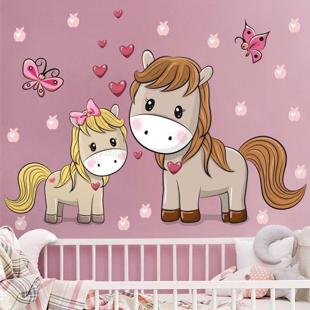 Stickers muraux chevaux Lot cheval-poney