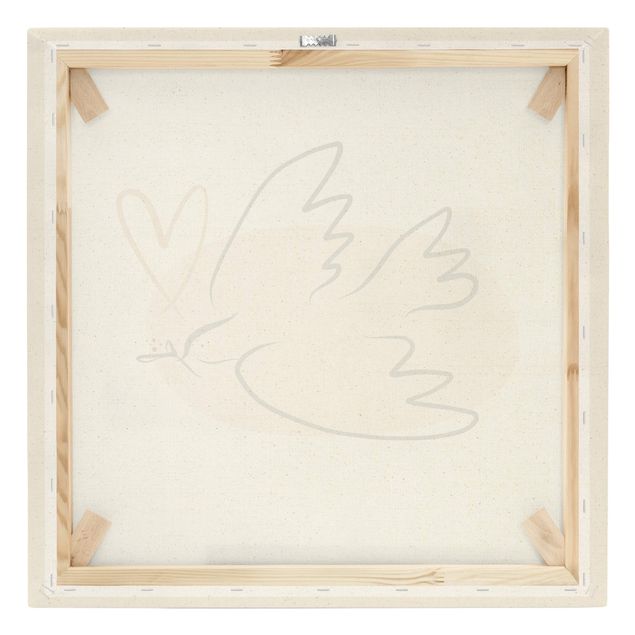 Tableau sur toile naturel - Picasso Interpretation - Dove Of Peace - Carré 1:1