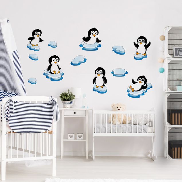 Sticker mural - Penguin nursery set