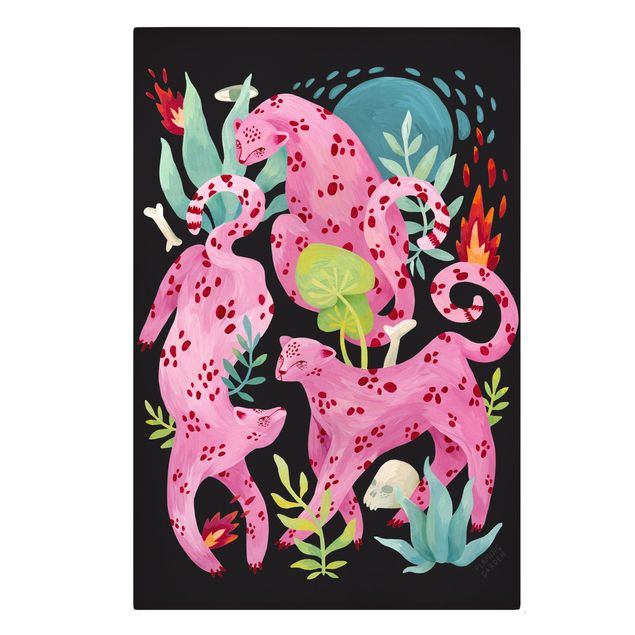 Toile chat Pink Leopards