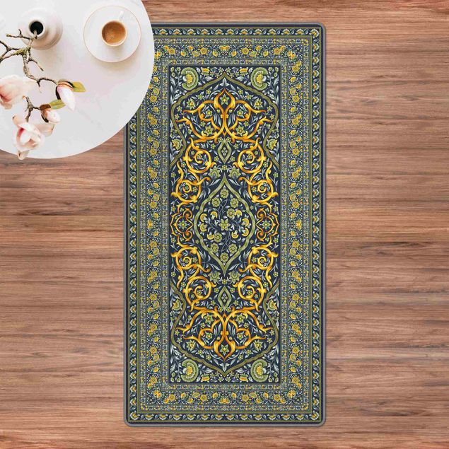 tapis floral Magnificent Ornamental Rug Green