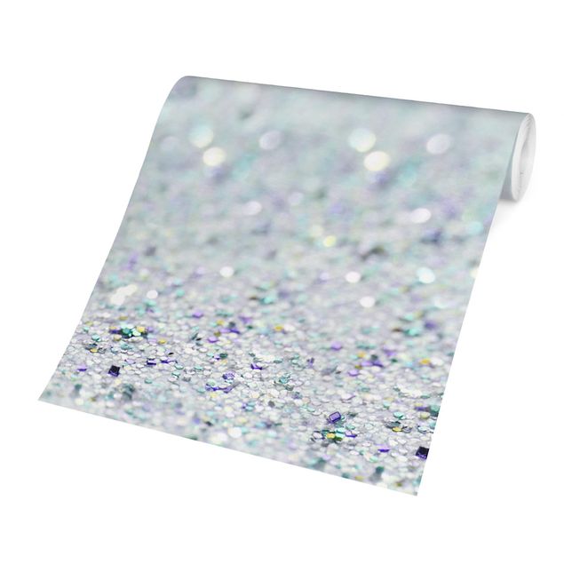 Papier peint pierre      Princess Glitter Landscape In Mint Colour