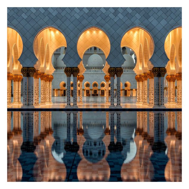 tapisserie panoramique Reflets dans la mosquée
