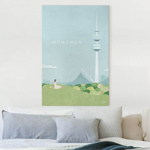 Tableaux sur toile Munich Poster de voyage - Munich