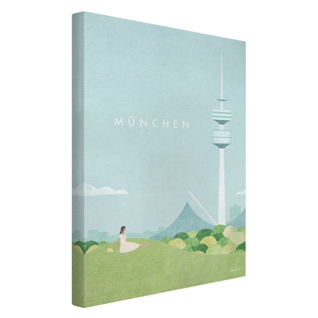 Tableaux reproduction Poster de voyage - Munich