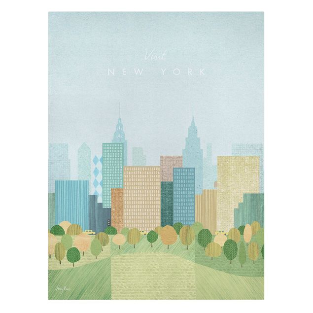 Tableau de ville Campagne touristique - New York automne