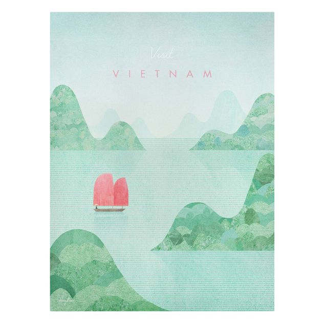 Tableau ville Campagne touristique - Vietnam