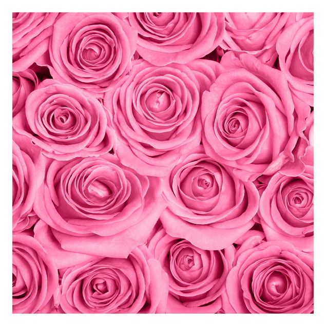 Papier peint panoramique Roses roses
