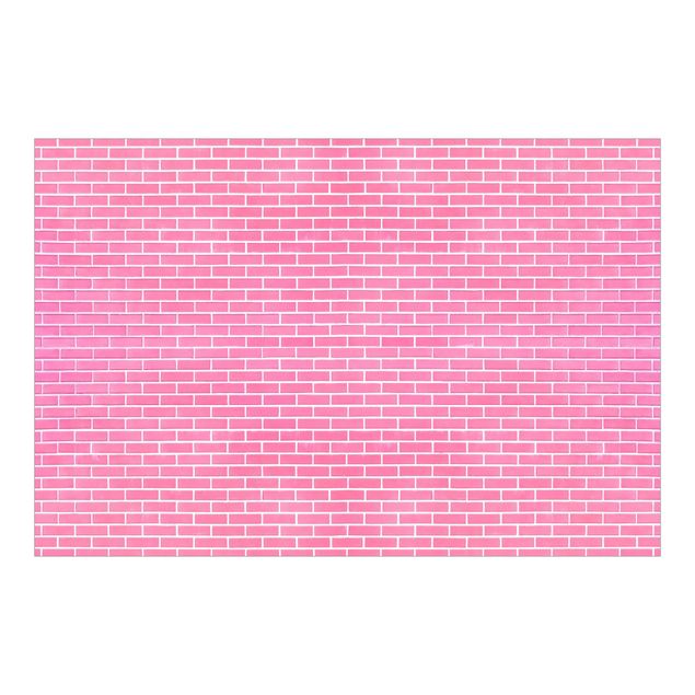 Papier peint rose Pink Brick Wall