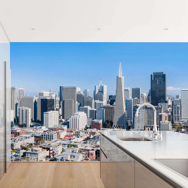 Papiers peints modernes Silhouette urbaine de San Francisco