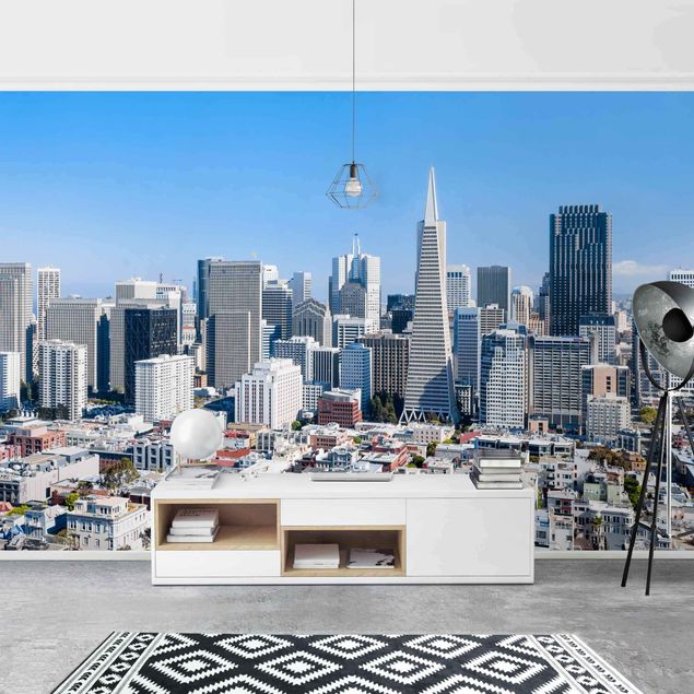 Papier peint panoramique ville Silhouette urbaine de San Francisco