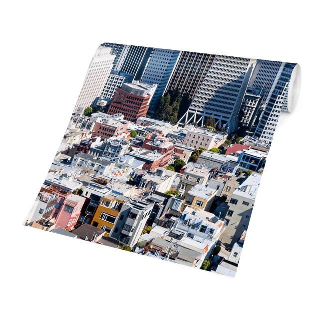 tapisserie panoramique Silhouette urbaine de San Francisco