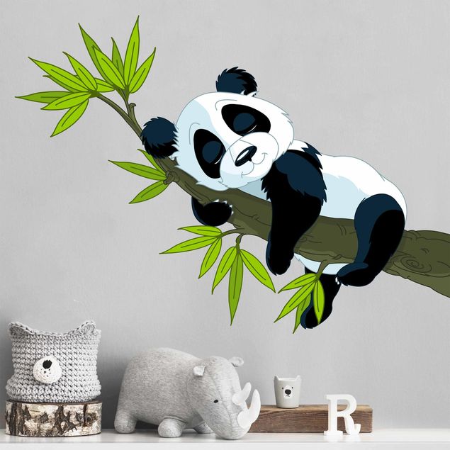 Sticker mural jungle Panda endormi