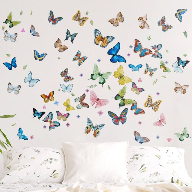 Sticker mural - Butterflies Watercolor XXL Set