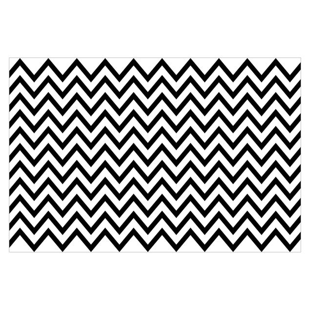 Papier peint - Black And White Zigzag