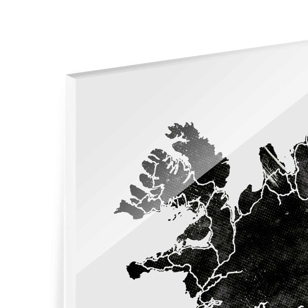 Tableaux en verre magnétique Islande noire