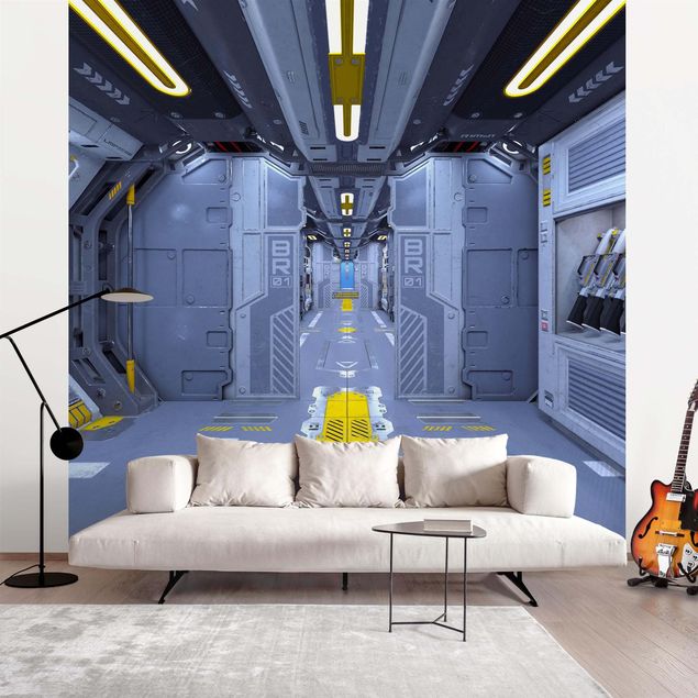 Papiers peints gris Sci-Fi Inside A Spaceship
