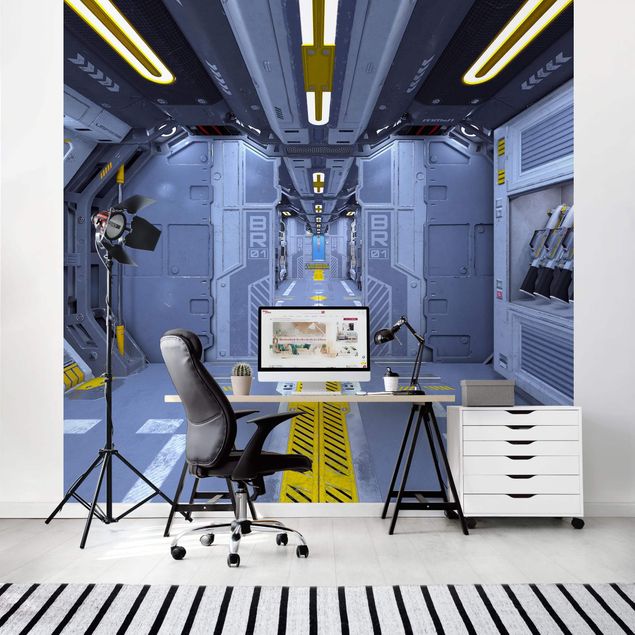 tapisserie panoramique Sci-Fi Inside A Spaceship