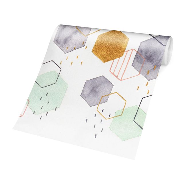 Papier peint - Hexagonal Scattering I
