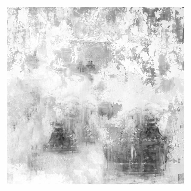 Papier peint panoramique Shabby Mur de Béton Plâtre Gris