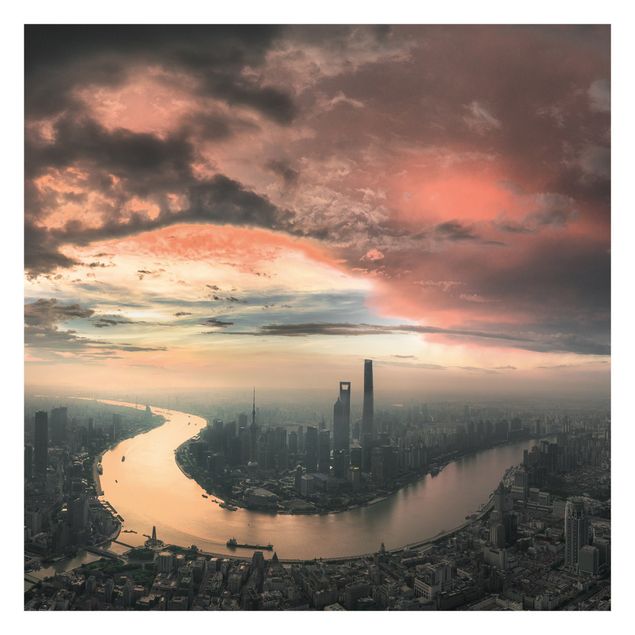 Papier peint panoramique Shanghai le Matin