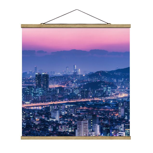 Tableau de ville Silhouette urbaine de Séoul