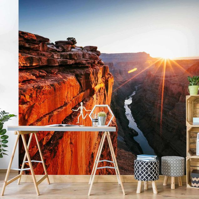 Déco mur cuisine Soleil dans le Grand Canyon
