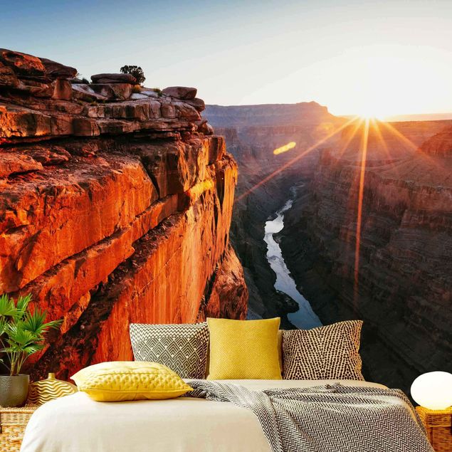 Papier peint architecture  Soleil dans le Grand Canyon