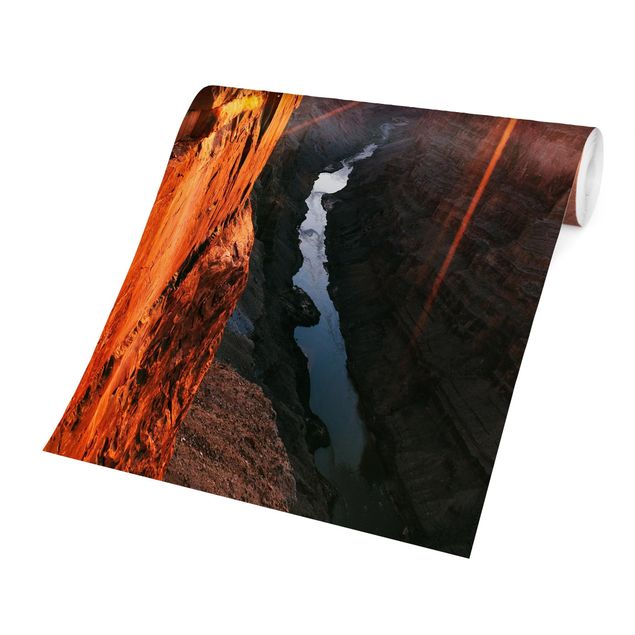 Tapisserie rouge Soleil dans le Grand Canyon