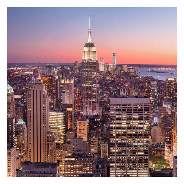 Tableaux de Rainer Mirau Coucher de soleil Manhattan New York City