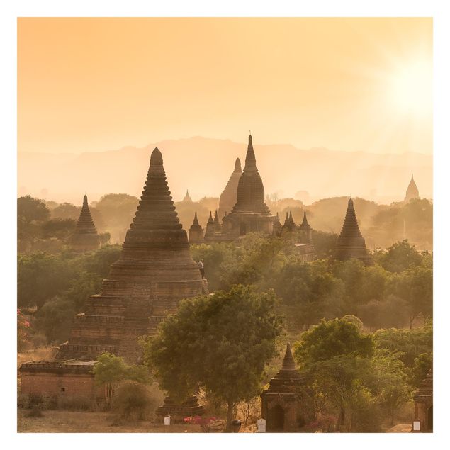 Papiers peints orange Coucher de soleil sur Bagan