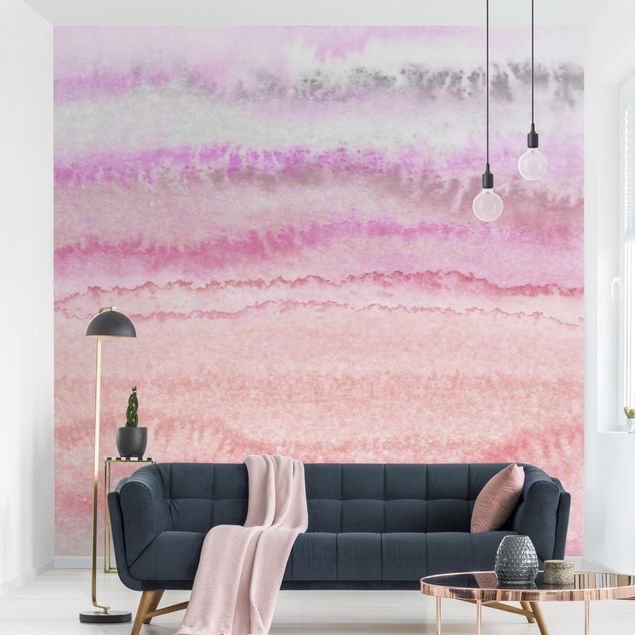 Papier peint moderne Play Of Colours In Pink