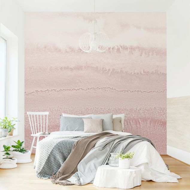 Papier peint moderne Play Of Colours In Light Pink