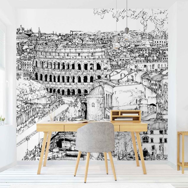 Papiers peints modernes Étude de la ville - Rome