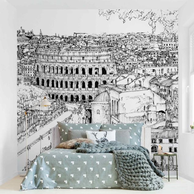 Papier peint panoramique ville Étude de la ville - Rome